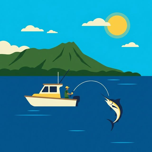 Hawaii deep-sea marlin fishing