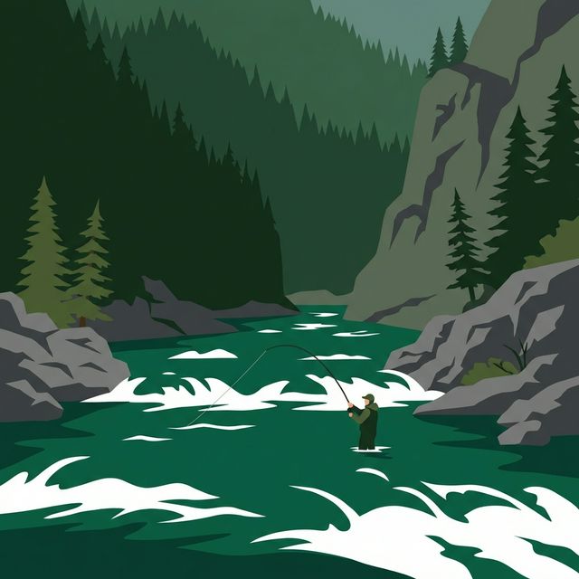 Idaho mountain river fly fishing