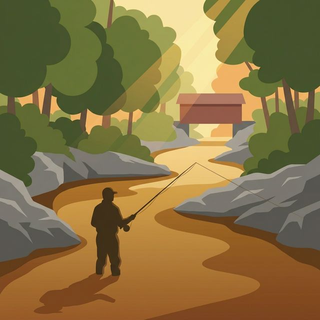 Scenic Pennsylvania fishing landscape