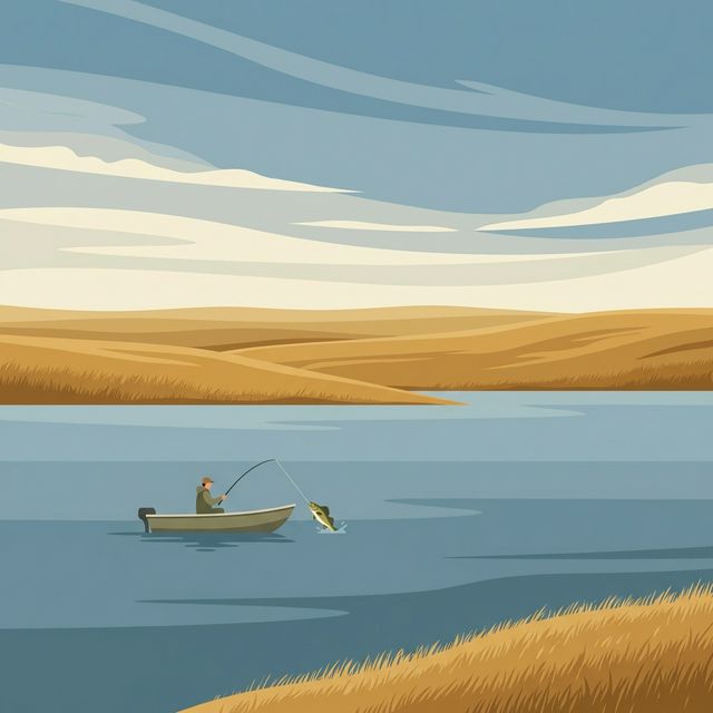 South Dakota lake walleye fishing