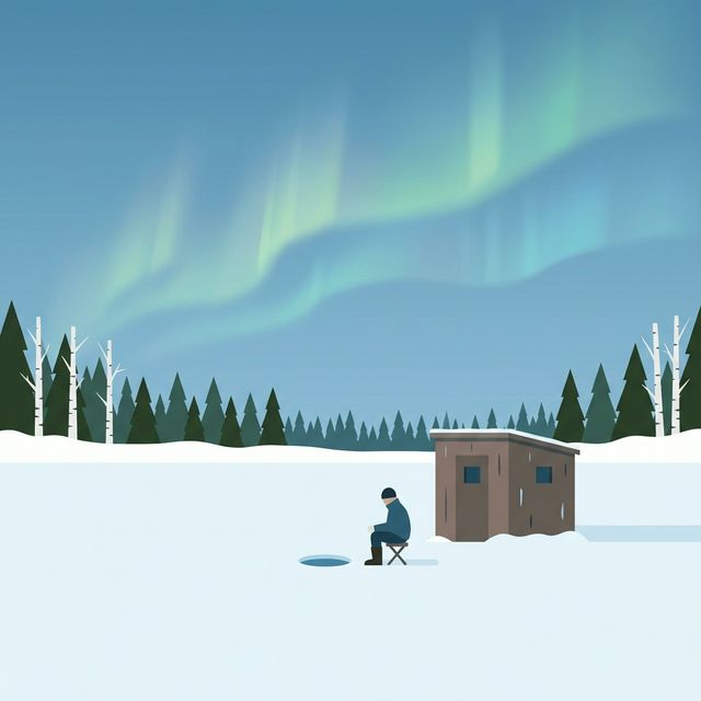 Wisconsin lake fishing scene