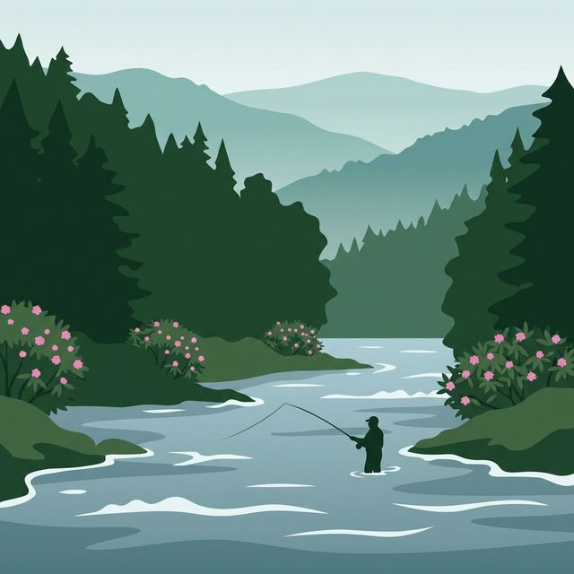 West Virginia mountain fishing